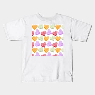 Girl Power heart Candy Pattern Kids T-Shirt